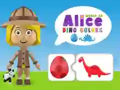 Spel Wêreld van Alice Dino Kleure aanlyn