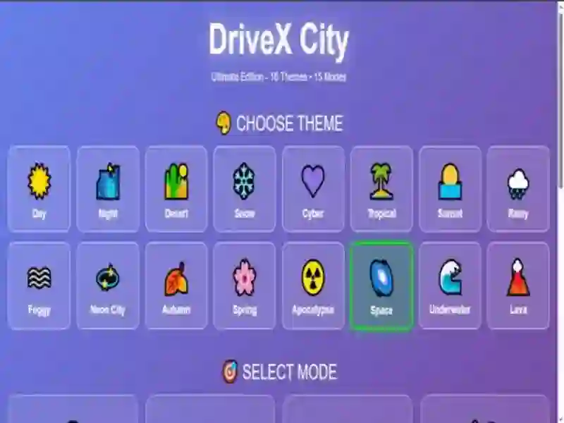 Spel DriveX City aanlyn