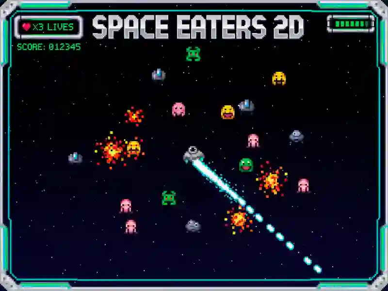 Spel Space Eaters 2D aanlyn