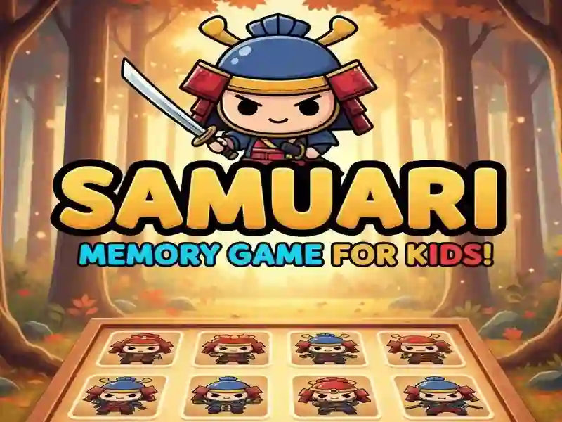 Spel Samurai geheue spel vir kinders aanlyn