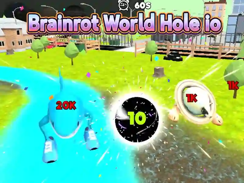 Spel Brainrot World Hole io aanlyn