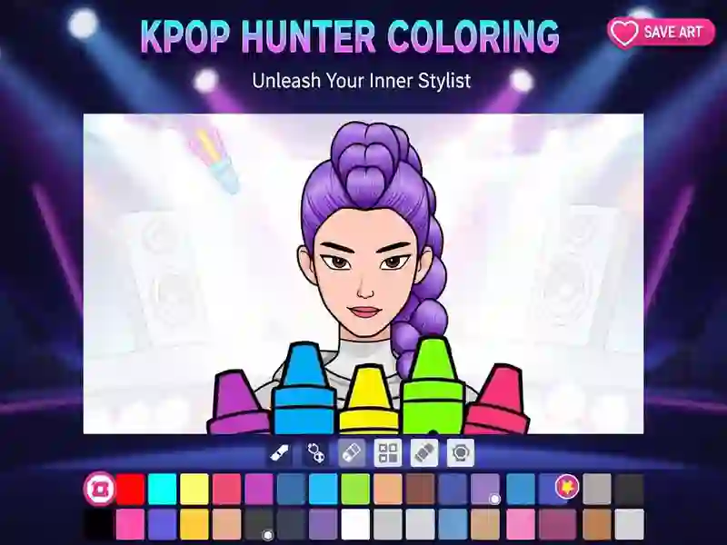 Spel Kpop Hunter Coloring aanlyn
