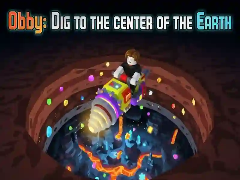Spel Obby: Grawe na die middel van die aarde aanlyn Spel Obby: Grawe na die middel van die aarde aanlyn