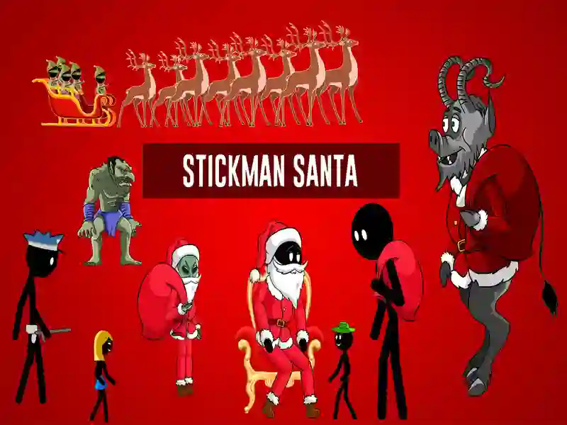Spel Stickman Santa aanlyn