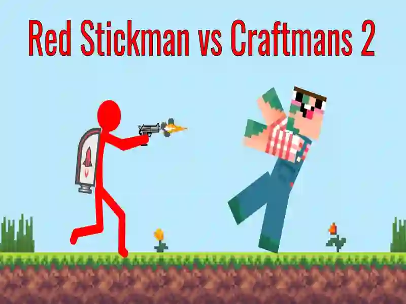 Spel Red Stickman vs Craftsman 2 aanlyn Spel Red Stickman vs Craftsman 2 aanlyn