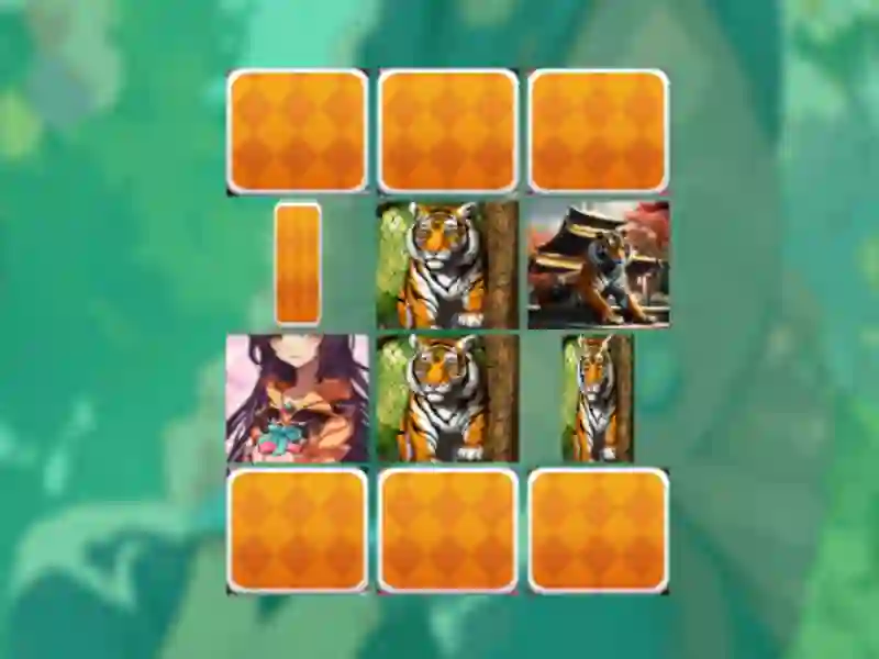 Spel Anime Tiger Memory Match aanlyn