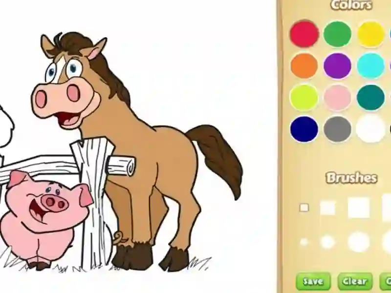 Spel Plaasdiere kleurboek vir kinders aanlyn