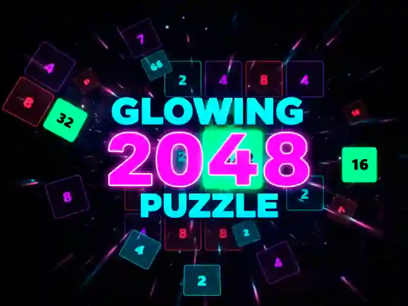 Spel Glowing 2048 Puzzle aanlyn