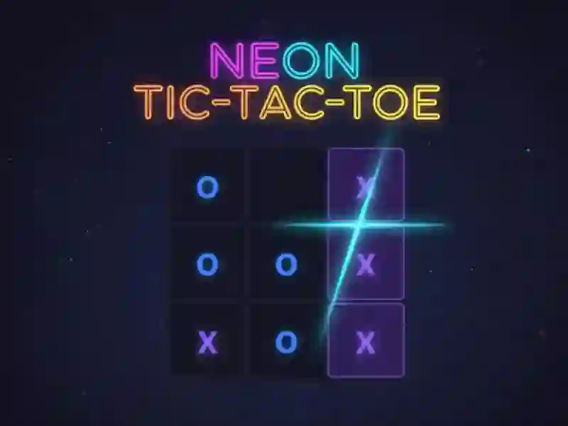 Spel Neon Tic-Tac-Toe aanlyn