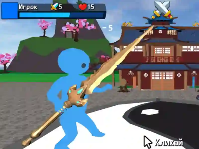 Spel Obby Stickman op swaarde aanlyn