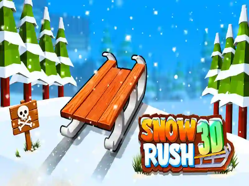 Spel Snow Rush 3D aanlyn Spel Snow Rush 3D aanlyn