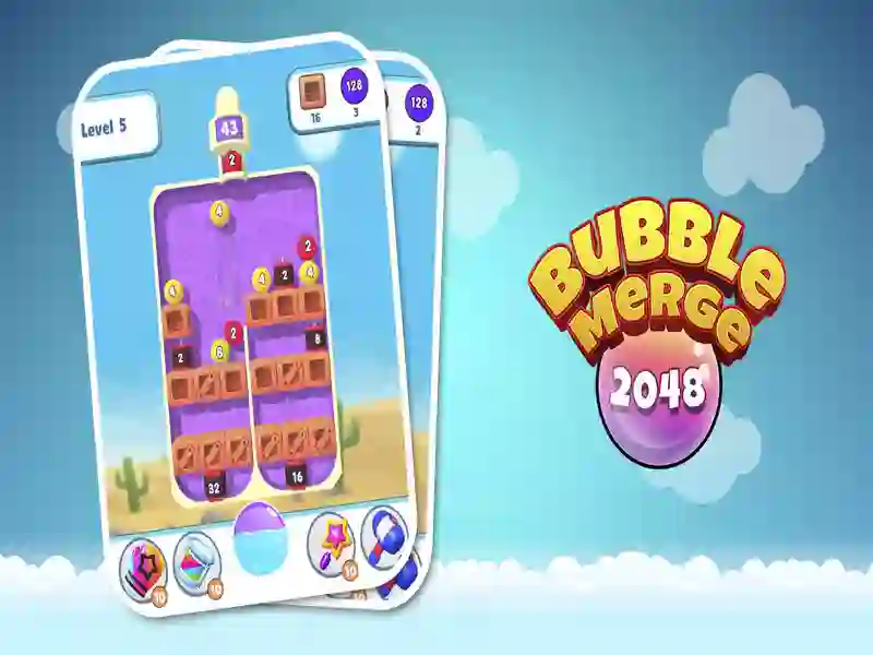 Spel Bubble Merge 2048 aanlyn