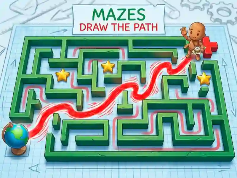 Spel Mazes Teken Die Pad aanlyn