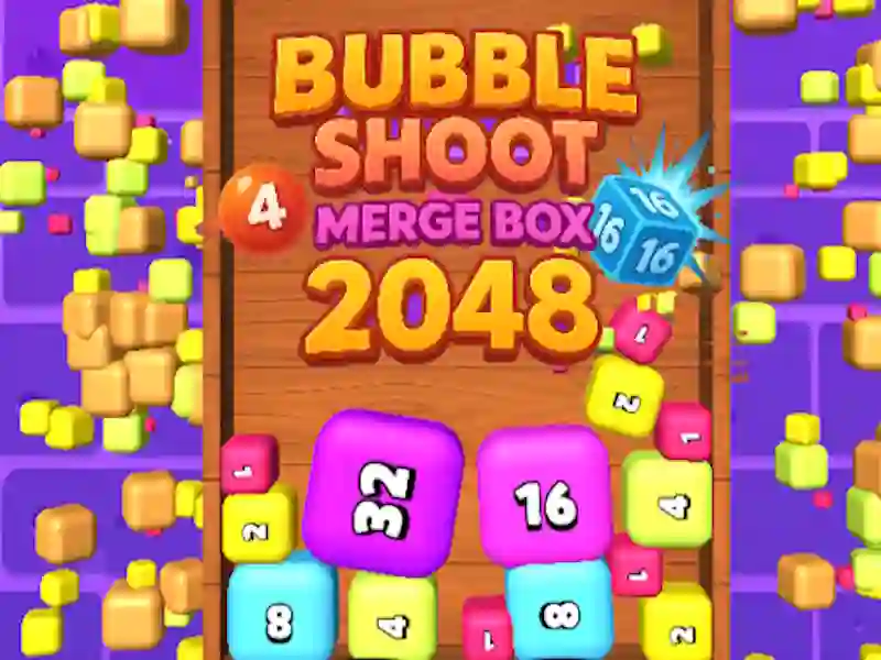 Spel Bubble Shoot Merge Box 2048 aanlyn