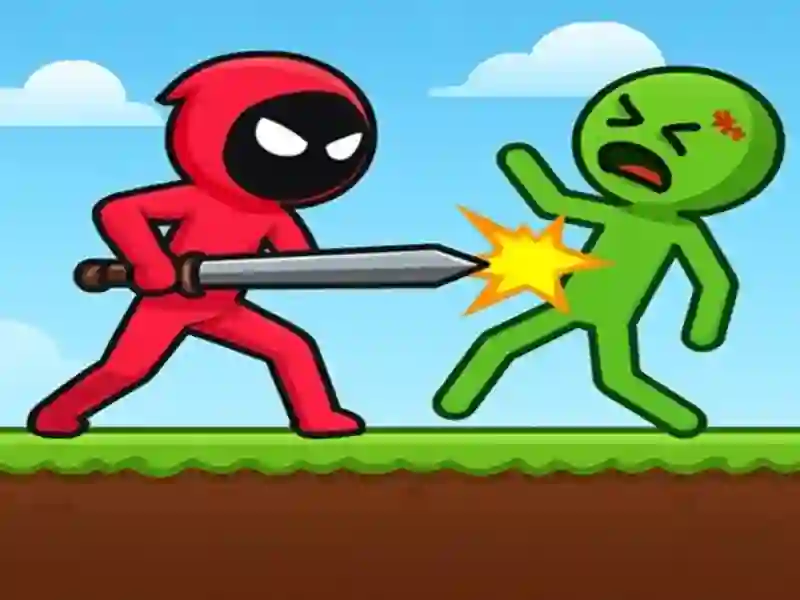 Spel Red Stickman vs Monster School aanlyn
