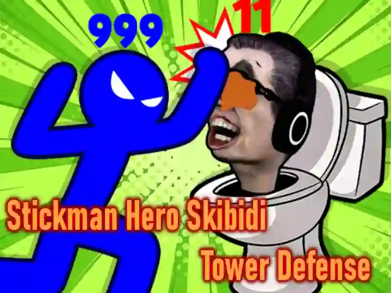 Spel Stickman Hero Skibidi Tower Defense aanlyn