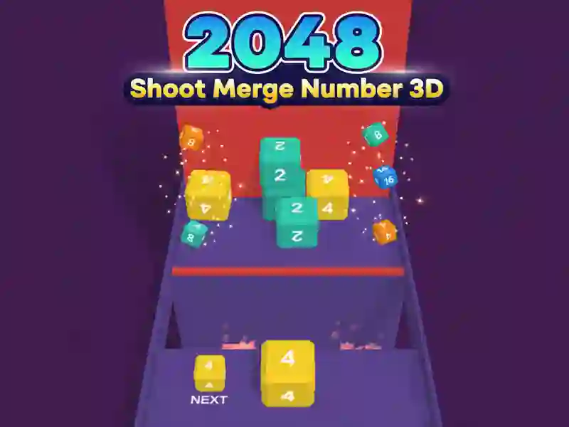 Spel 2048 Skiet Merge Number 3D aanlyn