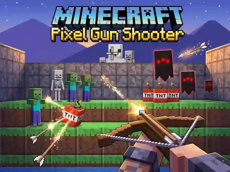 Spel Minecraft Pixel Gun Shooter aanlyn