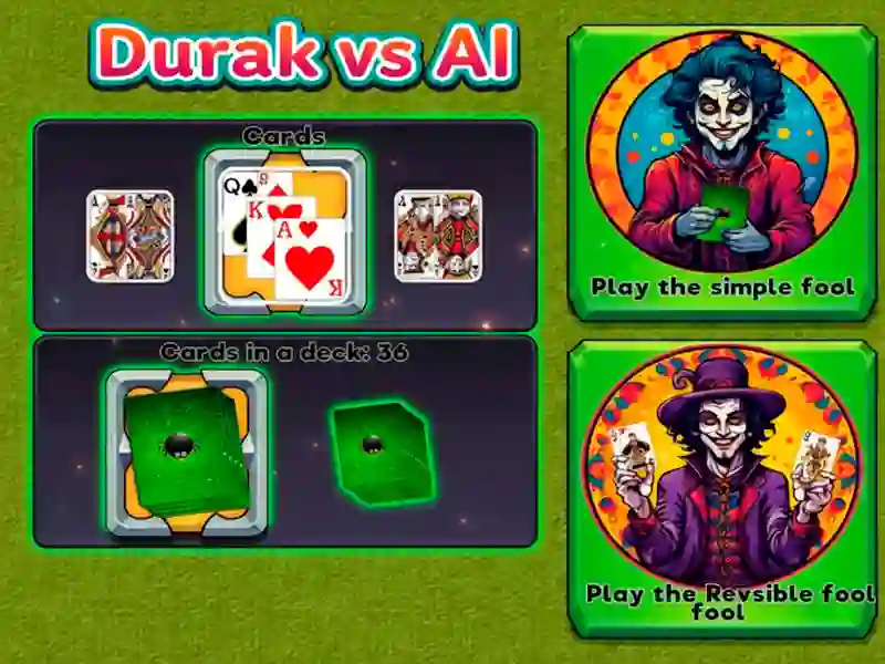 Spel Durak vs AI aanlyn