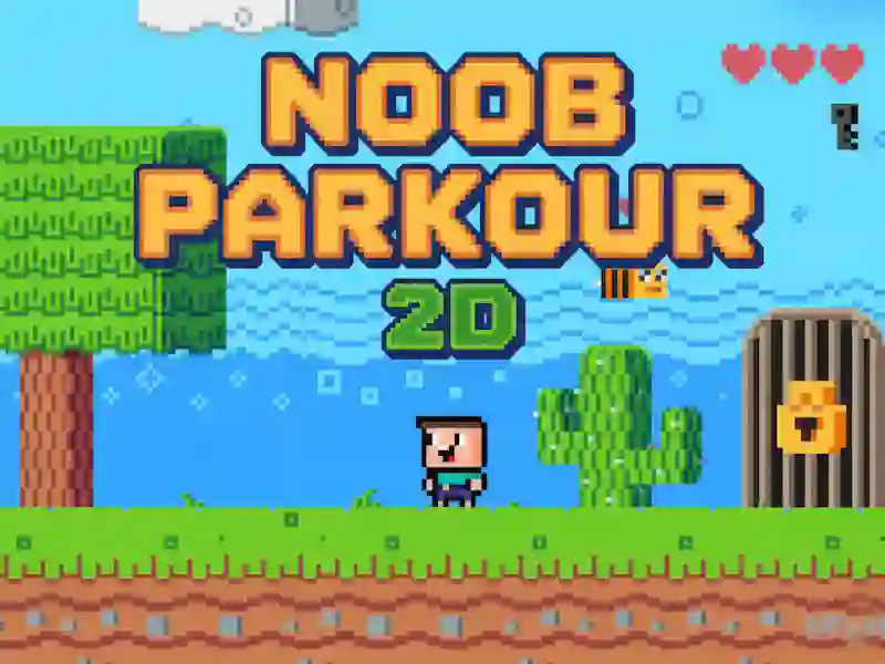 Spel Noob Parkour 2D aanlyn