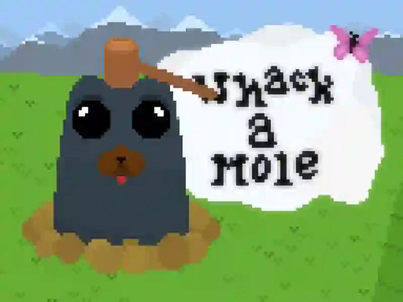 Spel Whack a Mole Pixel-weergawe aanlyn