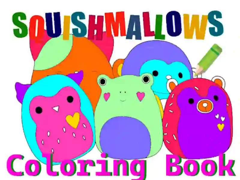 Spel Squishmallow kleurboek aanlyn