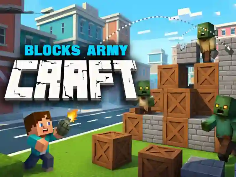 Spel Blokke Army Craft aanlyn