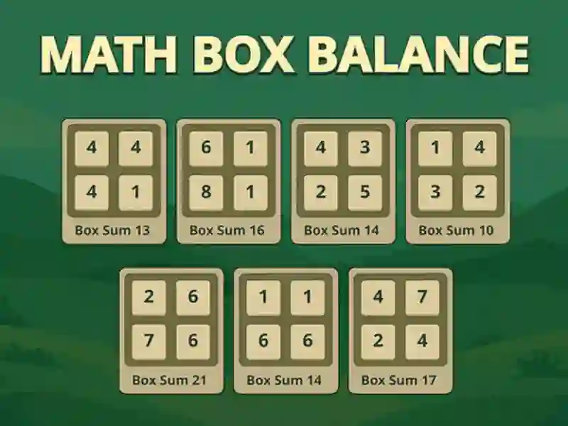 Spel Wiskundeboksbalans aanlyn Spel Wiskundeboksbalans aanlyn
