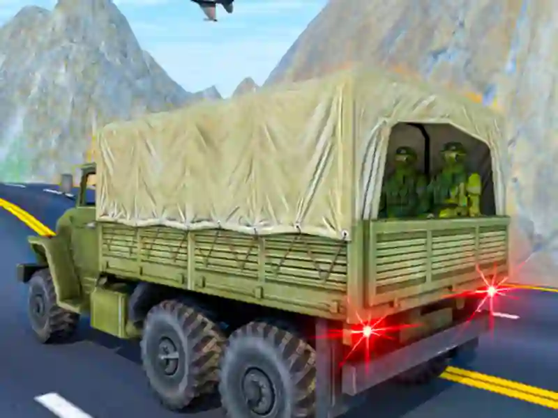 Spel Vervoer Weermag voertuig vragmotor bestuur aanlyn Spel Vervoer Weermag voertuig vragmotor bestuur aanlyn