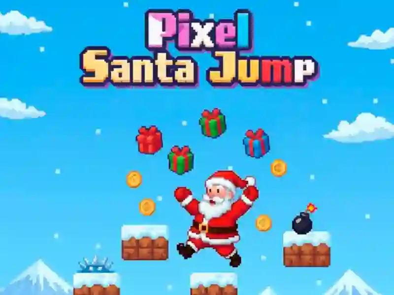 Spel Pixel Santa Jump aanlyn