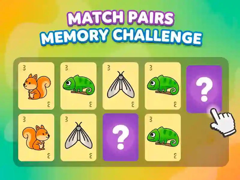 Spel Match Pairs Memory Challenge aanlyn