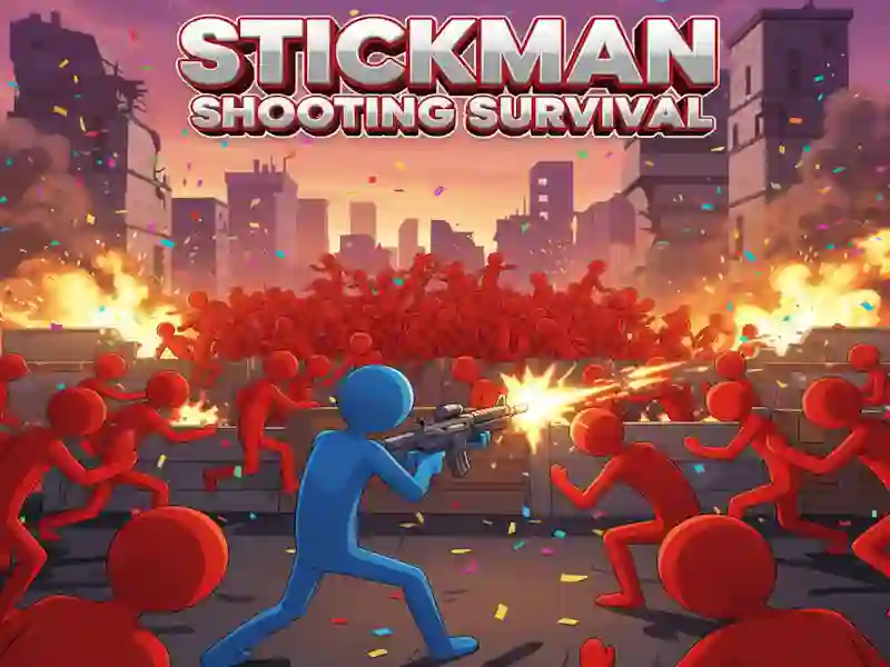 Spel Stickman-skietoorlewing aanlyn