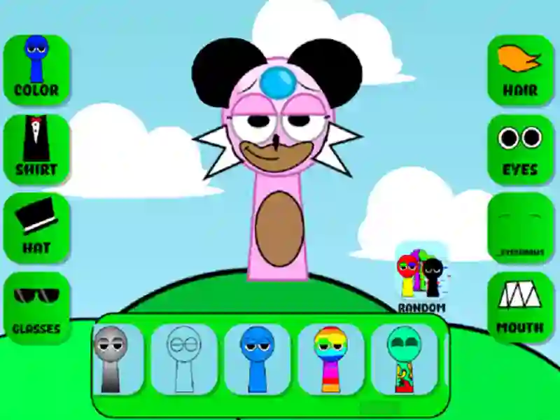 Spel Sprunki karakter maker oc aanlyn