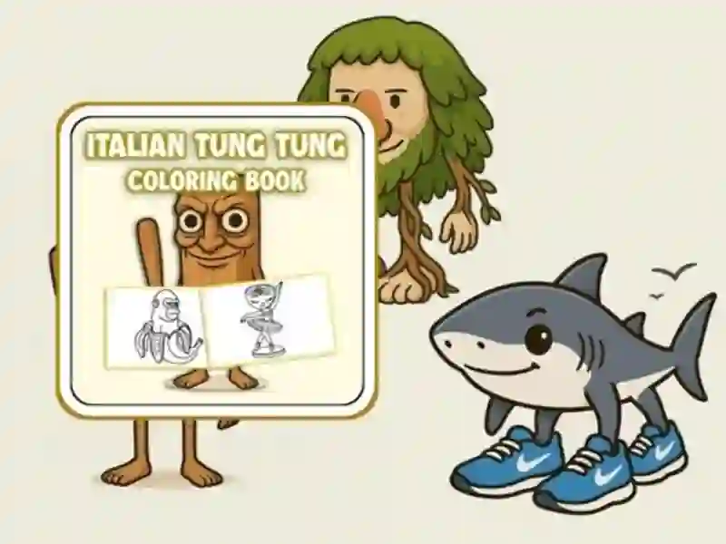 Spel Tung Tung Sahur kleurboek aanlyn