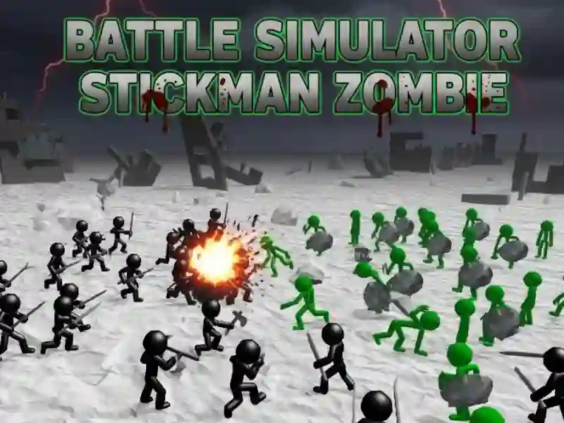 Spel Battle Simulator Stickman Zombie aanlyn
