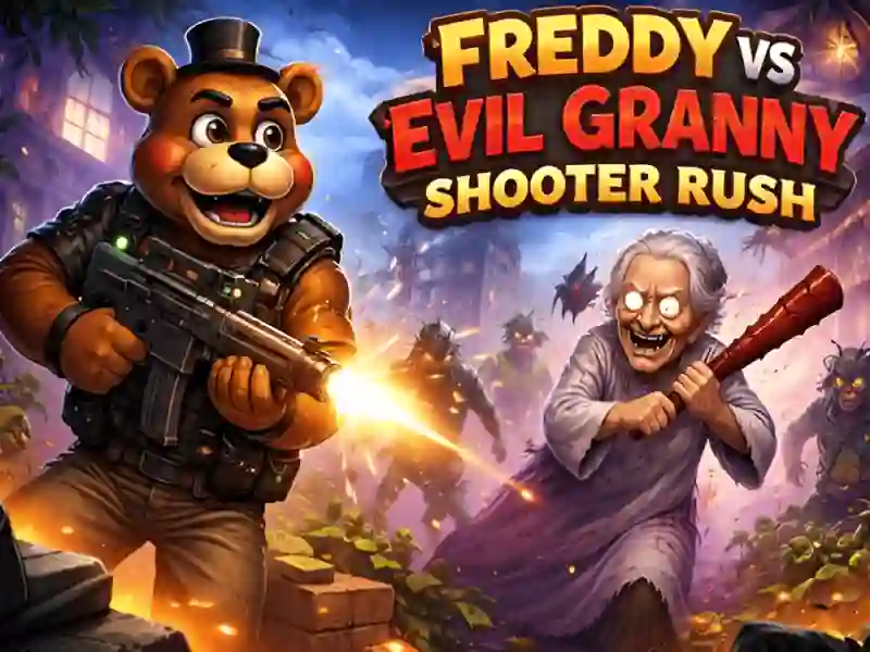 Spel Freddy vs Evil Granny Shooter Rush aanlyn
