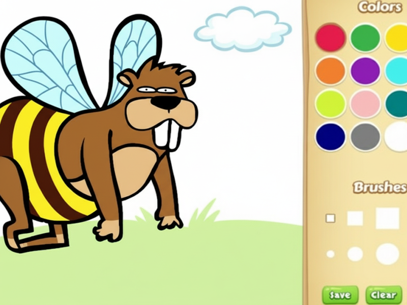 Spel Snaakse dierekleurboek vir kinders aanlyn