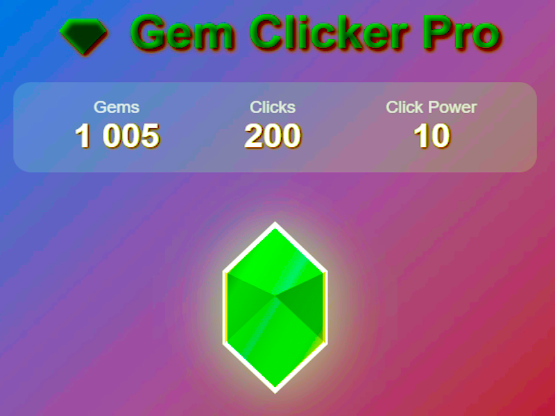 Spel Gem Clicker Pro aanlyn