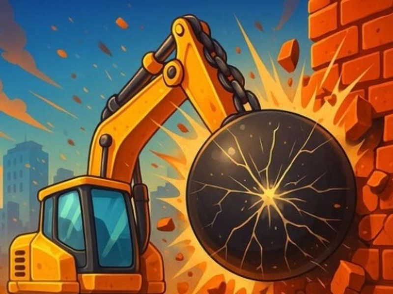 Spel Punching graaf: ineenstorting! aanlyn
