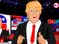 Spel Donald Trump teenoor Hillary Clinton aanlyn