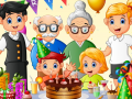 Spel Gelukkige Verjaarsdag Met Familie aanlyn