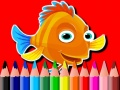 Spel Terug na skool: Vis kleurboek aanlyn