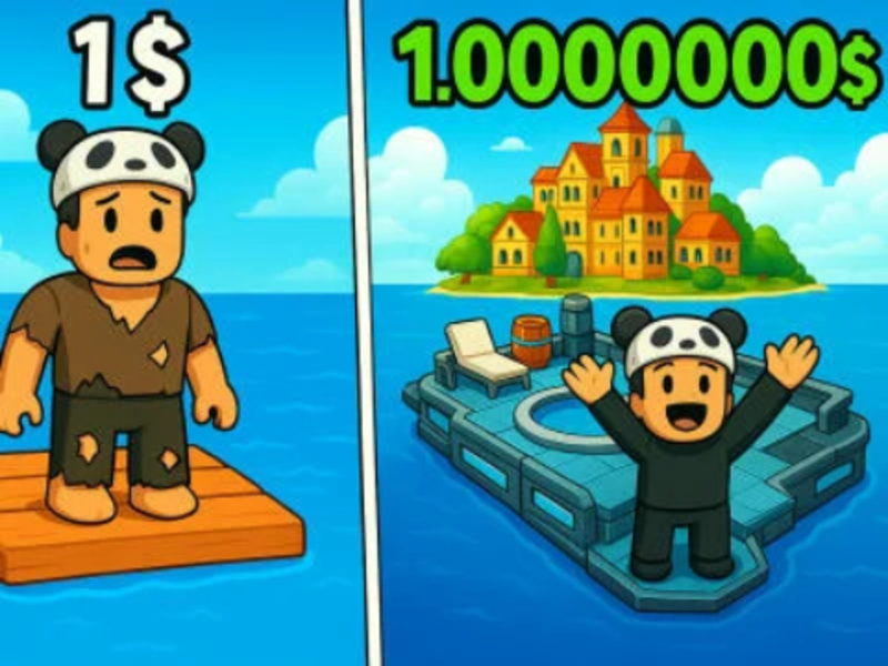 Spel Roblox: Raft Tycoon aanlyn