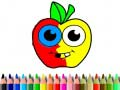 Spel Terug Skool toe: Appel Kleurenboek aanlyn