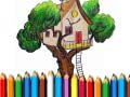 Spel Boomhuis Kleurboek aanlyn
