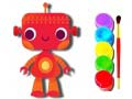 Spel Terug na skool: Robot Kleurboek aanlyn