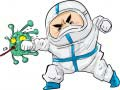 Spel Teenende teen die Coronavirus Gly aanlyn