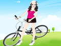 Spel Fiets Meisie Aankleed aanlyn