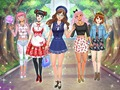 Spel Hoërskool Anime Aankleed aanlyn