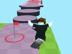 Spel Obby: Skateboard-Ras aanlyn